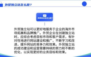 外贸独立站怎么推广_外贸独立站推广渠道有哪些
