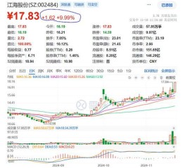 002484股票行情_江海股份还能买吗