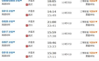 武汉到北京高铁时刻表查询_武汉到北京高铁多久