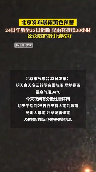 北京大雨会持续多久_暴雨预警等级怎么看-第2张图片-俊逸知识馆